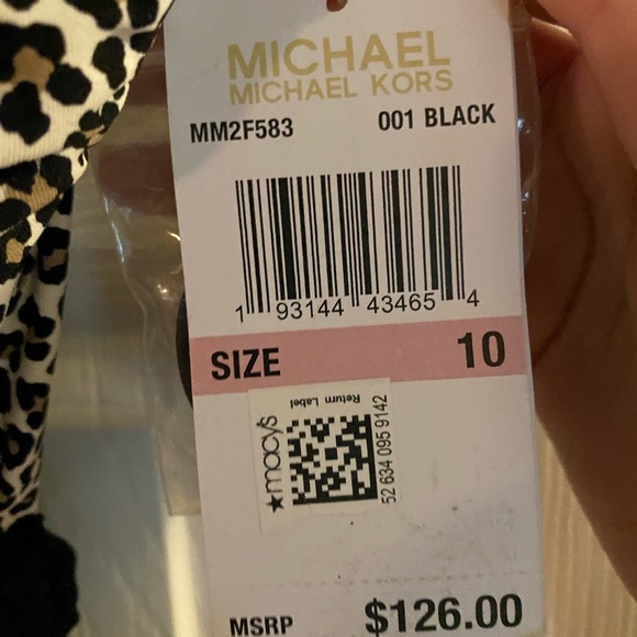 Michael Kors mini leopard bandeau one piece swimsuit - Picture 3 of 5